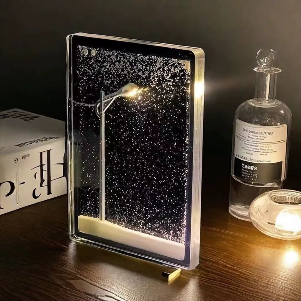 Toy DIY Snowy Night Light Toy for Children S Education Easy to Operate Christmas Night Light Street White Rod